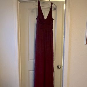 Lulus Burgundy Full Length Dress